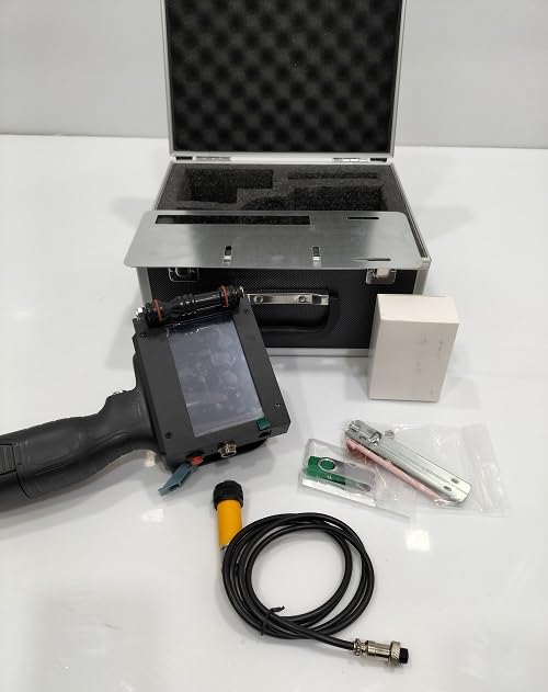 SGCE™ Metal Inkjet Printer | TIJ 2.5 Thermal Foaming Handheld Manual Touch Screen | Barcode & QR Code Inbuilt | USB Storage Support Heavy Duty Model | Include Black Ink Cartridge | 1500m AH Capacity 3