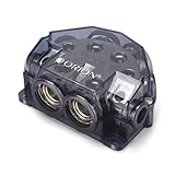 Orion Wired DB20202428 2 x 0 G - 2 x 4 G - 2 x 8 Gauge In / Out Nickel Plated Power / GND Distribution Block