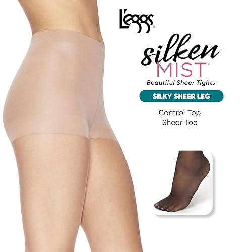 L'eggs Silken Mist Silky Sheer Women's Tights, Control Top, Sheer Toe3