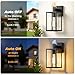 FOLKSMATE 2 Pack Dusk to Dawn Outdoor Wall Light Fixtures, Exterior Porch Light, Waterproof Wall Sconces Lanterns, Sensor Lighting Wall Mount for House Doorway Garage, Black