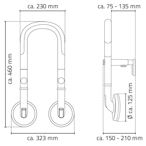Badewannen Einstiegshilfe Ridder Assistent A0260001 mit Saugern
