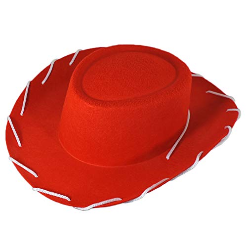 Chapéu de cowboy infantil estilo arborizado ocidental infantil 50,8 cm, Vermelho, P