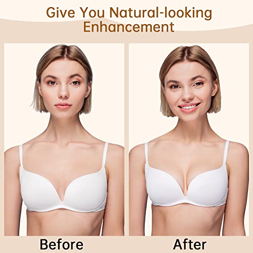 Ksang Women's Push Up Bra Pads Inserts 2 Pairs Breast Enhancer Cups Add 1-2 Cup Sizes Instantly A/B, C Cup Available #TOP1