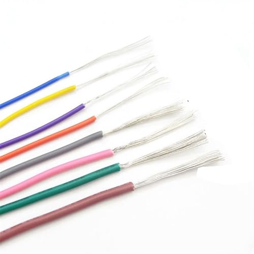 Outdoor Extension UL1007 Lamp Lighting Electronic Wire 30AWG to 16AWG Cable Insulated Tinned Copper Solar sheathed(Color:Pink,Size:10meter 22 AWG)