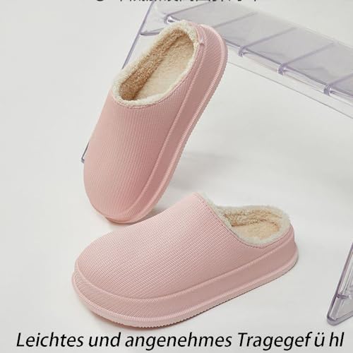 Cloud Slippers Winter, Pillow Warm Fuzzy Cushioned Indoor/Outdoor Slippers, Thick-Sole House Slides for Men & Women3