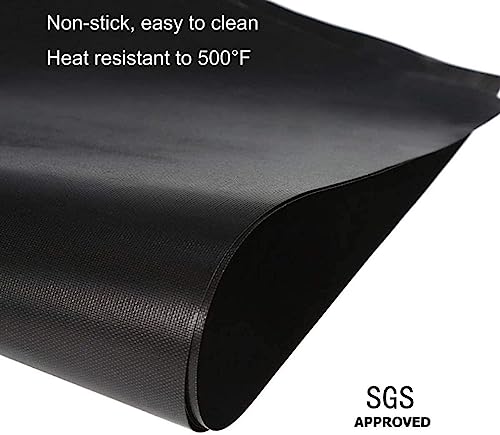 Image of Gas Stove Burner Liners 0.3mm Double Thickness Non-Stick Reusable Gas Range Covers Heat-Resistant Stove Top Protectors Dishwasher Safe 10.6 x 10.6 Inches (4 pcs)
