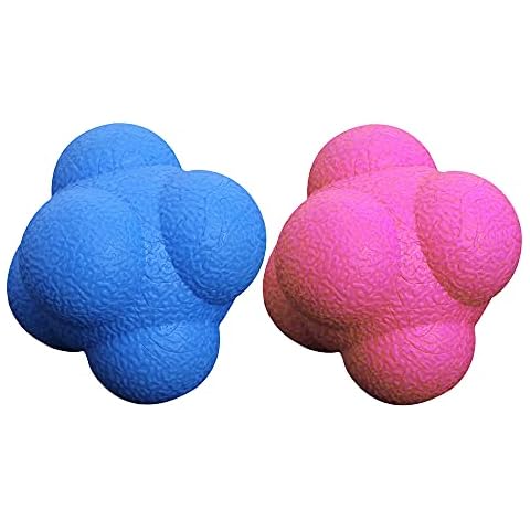 Reaction Ball,Hexagonal Agility Ball for Towards Training Improvement Of Hand-Eyereaction and Agility Coordination Reflex Exercise Sports,Can Improve The Concentration Of Teenagers and Adults(2 Pcs) Cover