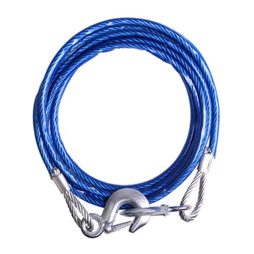 4/5m Tow Rope Load Capacity 3/5/7 Ton with Hook Trailer Rope Heavy Duty Tow Cable Winch Strap for Towing Car SUV