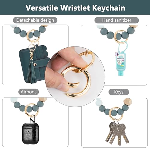 Image of Wristlet Wallet for Women with Keychain - RFID Card Holder Small Wallet Wristlet with Key Ring