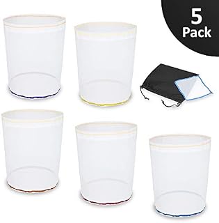 5-Bag 5 Gallon All Mesh Bubble Bags, Herbal Ice Bubble Hash Bag Essence