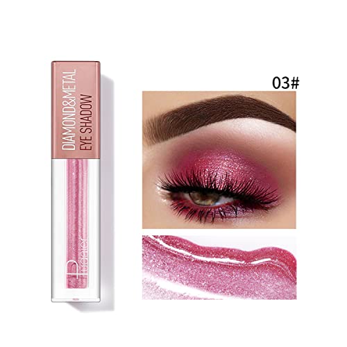 Outina Star Diamond Flare Gold Liquid Eyeshadow Sleeper Highlighting Polarized Mermaid Metallic Eyeshadow (03#Fine Rose) #TOP1