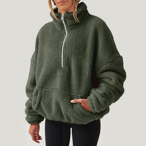 KONG JIMFAN Sweatjacke Damen Hoodie Mit Kapuze Rain Jacket Women Karierter Blazer Regenjacke Hundemantel Für Winterjacke Parka Jacke Damen(Dark Green,S)