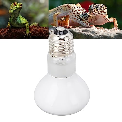 Lâmpada de Calor de Réptil E27, Lâmpada de Calor de Réptil UVA Branca Segura para Anfíbios (50W)