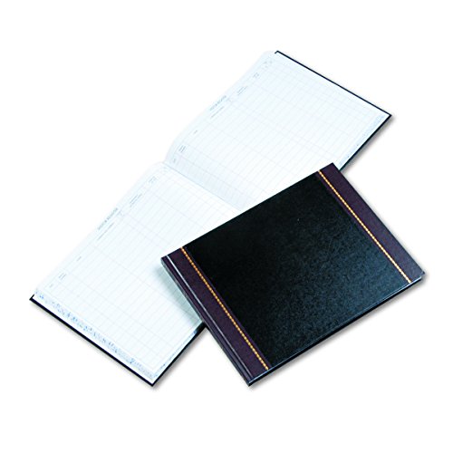 Wilson Jones S491 Detailed Visitor Register Book, Black Cover, 208 Ruled Pages, 9 1 2 x 12 1 4