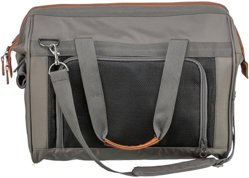 TRIXIE Transporttasche Finlay für Hunde in grau – praktische Tragetasche zum Transportieren deines Vierbeiners – komfortabel für Hund und Träger – 28909