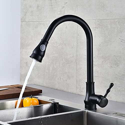 Grifos de fregadero de cocina de latón negro para espacios reducidos 3