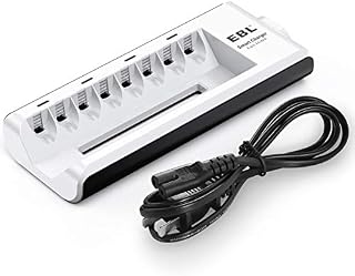EBL 8-Bay Battery Charger for AA AAA NIMH NICD Rechargeable Batteries
