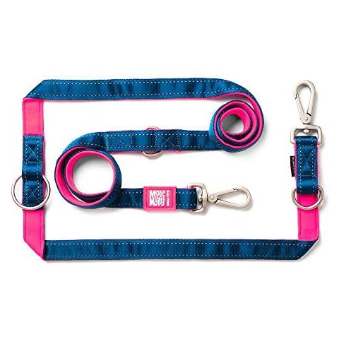 Max & Molly 4894512017016 Comfortable, Safe, Padded Neoprene, Cool and Flexible, Multifunctional Lead, M, Matrix Pink Cover