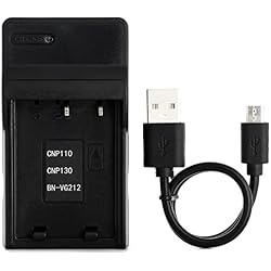 Cargador Camara Casio Exilim Norifon NP-110 USB Cargador para Casio Exilim EX-FC200S, Exilim EX-Z3000, Exilim EX-ZR10, Exilim EX-ZR15, Exilim EX-ZR20, Exilim Zoom EX-Z2000, Exilim Zoom EX-Z2200, Exilim Zoom EX-Z2300 Cámara y Más