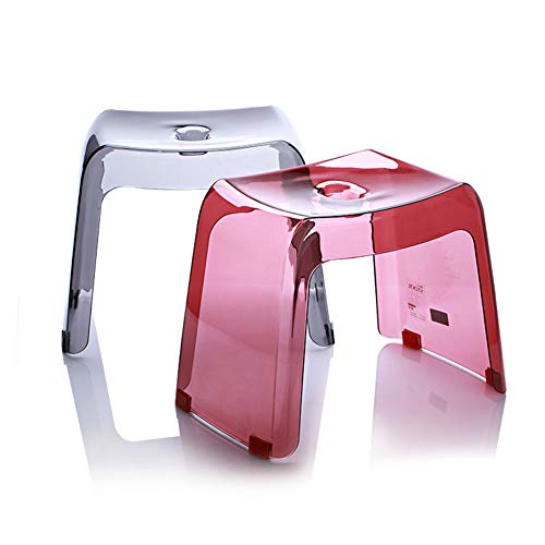 Preisvergleich Produktbild Duschhilfe, Badehocker Rutschfest Duschstuhl Duschhocker Badsitz Für Behinderte Senioren Und Schwangere Frauen Badestuhl Mit Saugnäpfen,Rot
