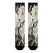 FekiLoot White Peony Compression Socks Cozy Soft Support Socks Fashion Breathable Knee High Tube Socks for Adult