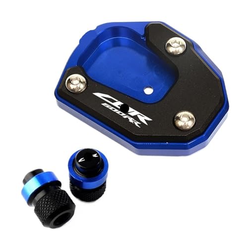 Plaque support d'extension béquille CBR600RR 2013-2015 avec bouchons de valve CNC