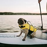 Satiskid Hunde Schwimmweste, Rettungsweste mit Auftrieb & Sicherheit für Kleine Hunde, XS, Mit Rettungsgriff & Reflektierenden Elementen für Wassersport und Strand (Gelb)