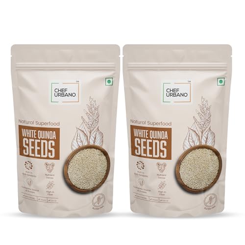 Image of Chef Urbano White Quinoa 500 g (Pack of 2) | Saponin Free | Higher Mineral Content Than Rice | Rich in Protein & Fiber | Diabetic Friendly | Aids Weight Loss | Gluten Free | Vegetarian | Non GMO | Diet Food