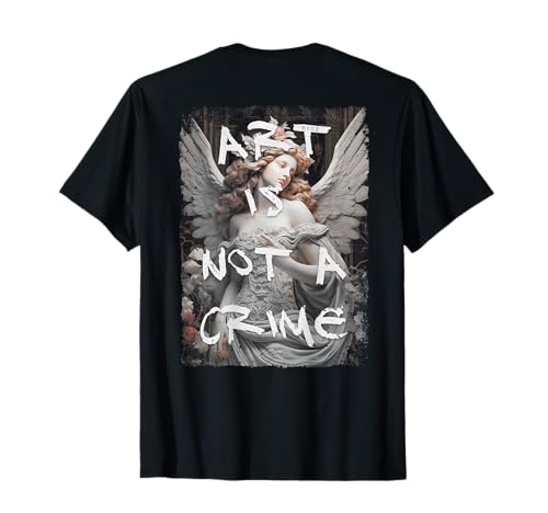 RTUZ Angel V-Neck T-Shirt, Unisex, Black, Small, Short Sleeve, Modern, All Seasons, Pull On, 1 Count, 0 Pockets, Non-Stretchable, Young Adults, Fashion Enthusiasts