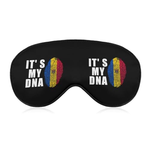 Moldova It's My DNA Sleep Mask Eye Shade Cover Adjustable Strap for Travel Lunch Break Women Men