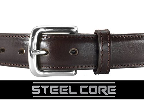 Dress Italian Leather Steel Core Gun Belt (Brown, 36) 1017Dw-36 #TOP21