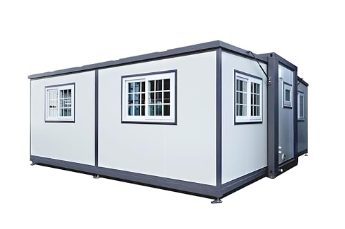 19x20ft Portable Prefabricated Tiny Home, Mobile Expandable Plastic Prefab House for Hotel, Booth, Office, Guard House, Shop, Villa, Warehouse, Workshop - Image 4
