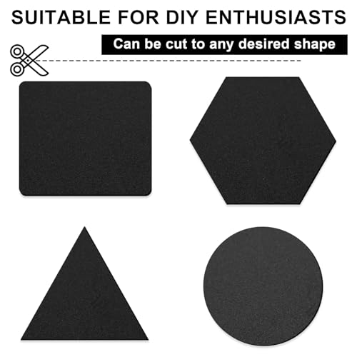 4 Stück Selbstklebende Schaumstoffplatte – Schwarze Schaumstoffplatten, rutschfeste Schaumstoffmatte, Stoßdämpfung, DIY Möbel Projekte, Moosgummi Platten für Möbel (300X200X20MM)
