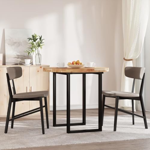 Plateau de table en bois d'acacia Ø 80 cm pour un espace repas convivial - 3