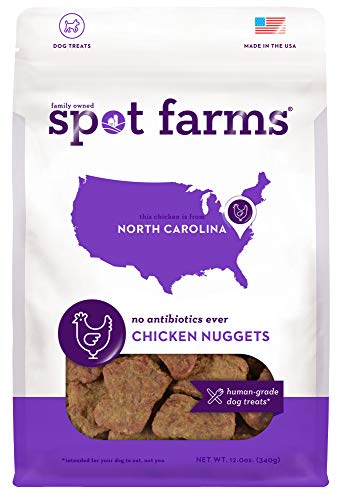 Spot Farms All Natural Human Grade Dog Treats, Chicken Nuggets, 12 Ounce