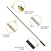 Cyfie Retractable Fishing Gaff, Stainless Steel Flounder Gig Frog Gig Gaff Pole, Muti-Size Telescopic Fishing Gaff with 8mm Screw, Capable for Gaff Harpoon Hook (9.4 Feet Retractable Pole)