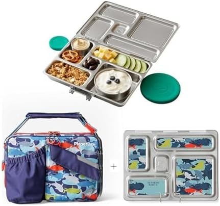 PlanetBox Rover Stainless Steel Bento Box Style Lunch Box Kit for...