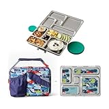 Product Image of the PlanetBox Rover Stainless Steel Bento Box Style Lunch Box Kit for Kids with...