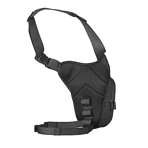Drop Leg Bag for Men, Motorcycle Hard Shell Thigh Purse with Leg Strap, Multifunctional Thigh Bag Pocket for Motorcycle Cycling Travel Hiking Climbing
