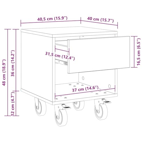 Table de chevet pour petit espace : gagnez de la place avec ce meuble 48cm