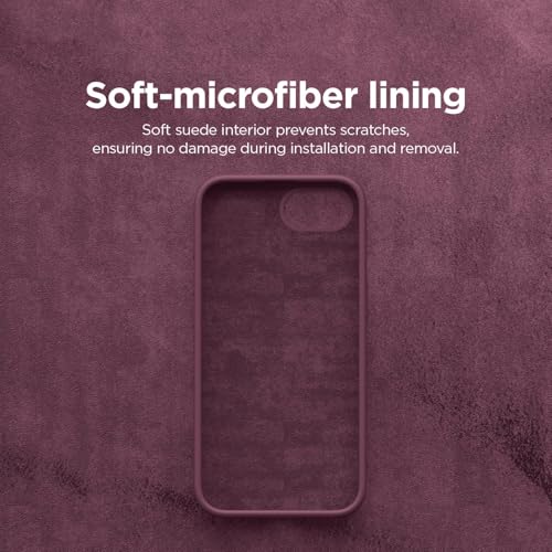 Image of DIZORO Compatible with iPhone 17e / iPhone 16e Case 6.1 inch Liquid Silicone 3 Layers Full Covered Soft Gel Rubber Phone Case,Shockproof Protective Cover with Anti-Scratch Microfiber Lining-Wine Red