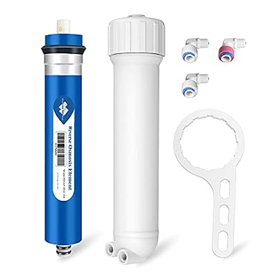 Reverse Osmosis Membrane 150 GPD and 1812/2012 RO Housing Kit with Wrench, Check Valve and Elbow Fittings