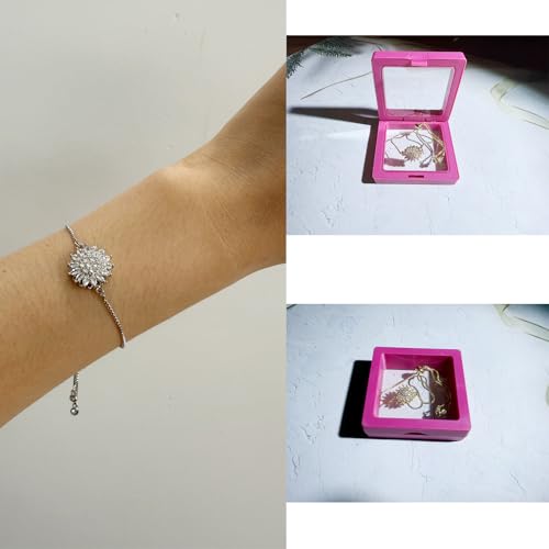 Sunflower Fidget Bracelet for Women Spinning Sunflower Mood Bracelet Adjustable Flower Anxiety Bracelets Worry Relieving Jewelry Gifts 5