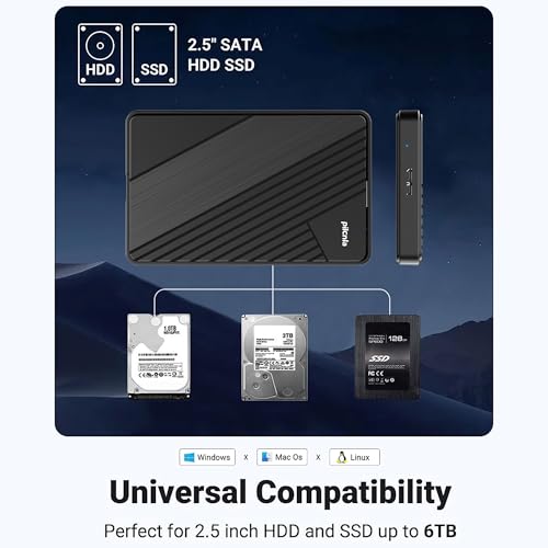 Carcasa externa SATA a USB para disco duro 2.5 pulg miniatura 6