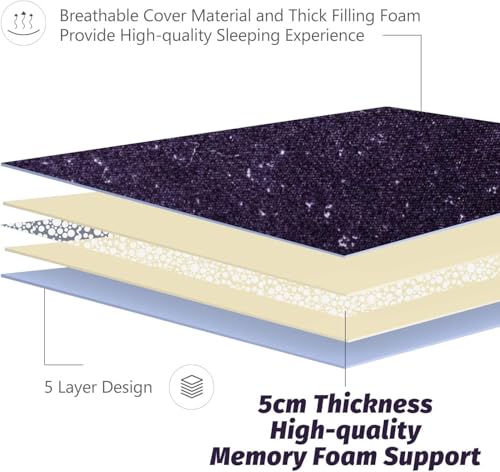 Image of MAXYOYO Cartoon Deer Printed Japanese Floor Mattress Futon Mattress, Floor Lounger Pillow Bed Thick Tatami Mat Dormitory Mattress Pad, Queen Size