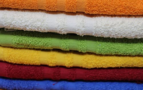 Set 6 Asciugamani Ospiti In Cotone - 30x50 Cm, 500 G/m&sup2;, Multicolore