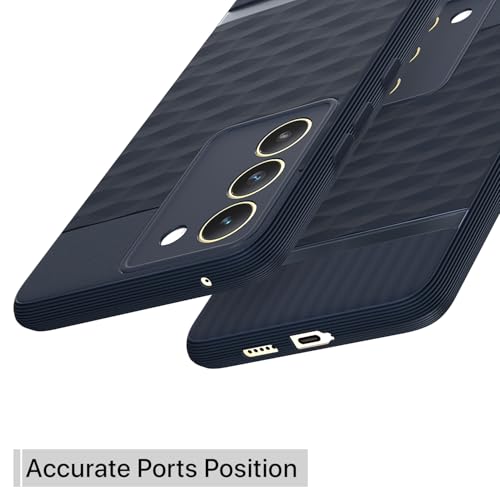 Image of Pikkme Back Cover for Vivo T3 5G / Vivo Y200e 5G Camera Protection 3D Hexa Cube Design Silicone Protective Bumper Case (Blue)