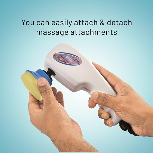 Image of OZOMAX PRO Massage Apparatus With 17 Interchangeable Attachments | Professional Body Massage Therapy, Deep Tissue Massage, Relaxation & Pain Relief, Improves Circulation, Home Use Self-Care