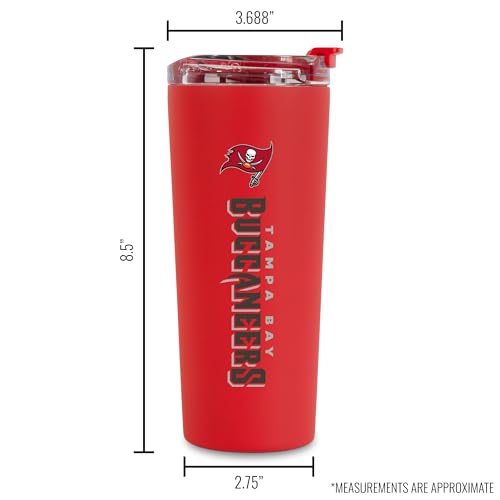 Image of Rico Industries NFL Football 24oz Stainless Steel Tumbler with Lid and Dual Functioning Lid