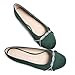 TN TANGNEST Womens Ballet Flats Fashion Chain Round Toe Ballet Shoes Rhinestone Flats Comfort Slip On Flat Shoes Green 42(9)